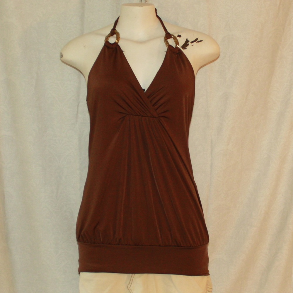 Sexy V-Cut Halter Top